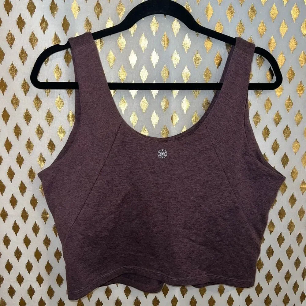 Gaiam sports bra low impact bralette crop top purple size XL